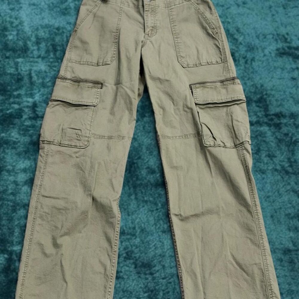 Hollister-co Women's Khaki and Green Trousers